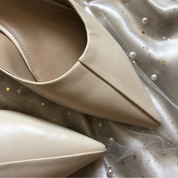 San Edelman White Pointed Toe Whitney Slingback - Picture 2 of 15